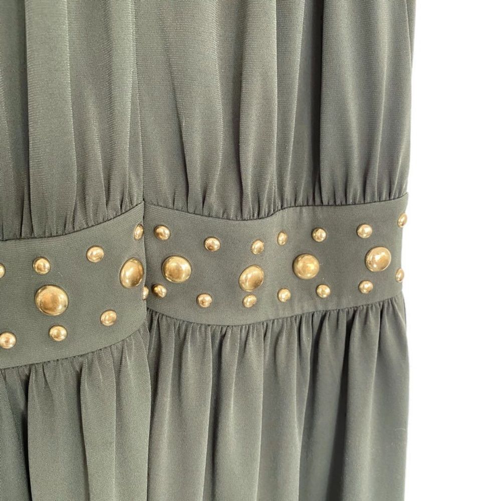 Michael Kors Gold Studded Dress Green XS - Picture 9 of 16